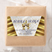 素敵なスタイリッシュ金ゴールド抽象芸術金属落下ベクトル ラベル (インサイチュ)