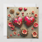 素敵なスチームパンク バレンタインデー | フォトテンプレート カード (正面)