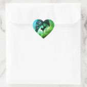 素敵なステッカー – 前向き vibes ハートシール (バッグ)