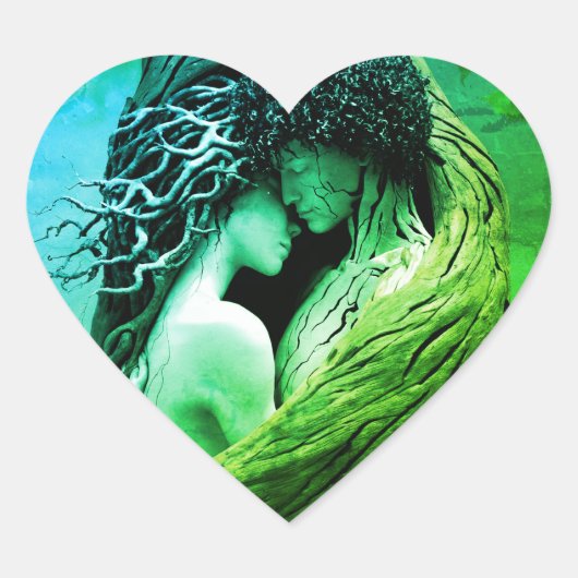 素敵なステッカー – 前向き vibes ハートシール (正面)