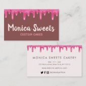 素敵なスプリンクチョコレートカスタムケークリー 名刺 (正面/裏面)