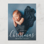 素敵なタイポグラフィ誕生のお知らせカード ポストカード (正面)