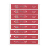 素敵なタイムクリスマスレッド差出人住所 ラップアラウンドラベル (シート)