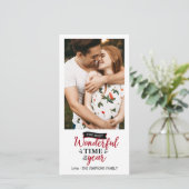 素敵なタイムレッドジンジャムホリデーフォト カード (スタンド正面)