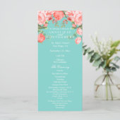 素敵なターコイズとコーラル フラワーデザイン - プログラム (スタンド正面)