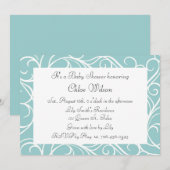 素敵なターコイズの渦 招待状 (正面/裏面)