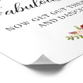 素敵なダンスサインブルゴーニュ赤フローラ ポスター (角)