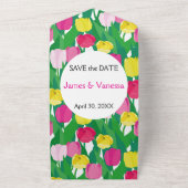 素敵なチューリップですね。 オールインワン招待状 (外側)