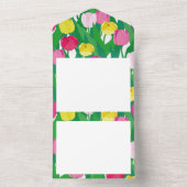 素敵なチューリップですね。 オールインワン招待状 (内側)