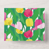 素敵なチューリップですね。 オールインワン招待状 (裏面)