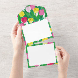 素敵なチューリップですね。 オールインワン招待状