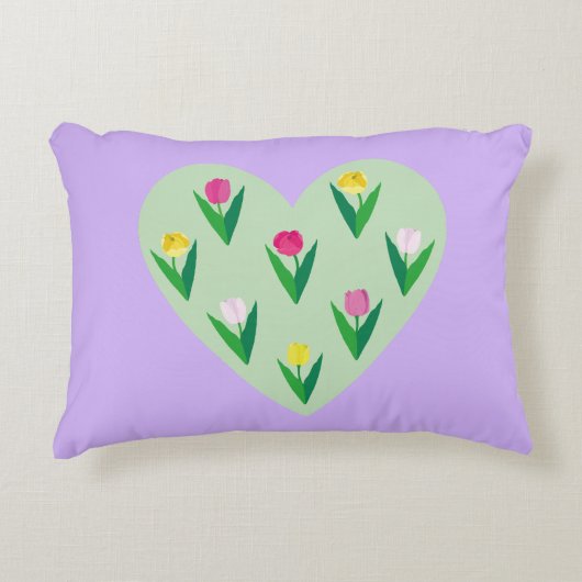 素敵なチューリップ。 アクセントクッション (正面)
