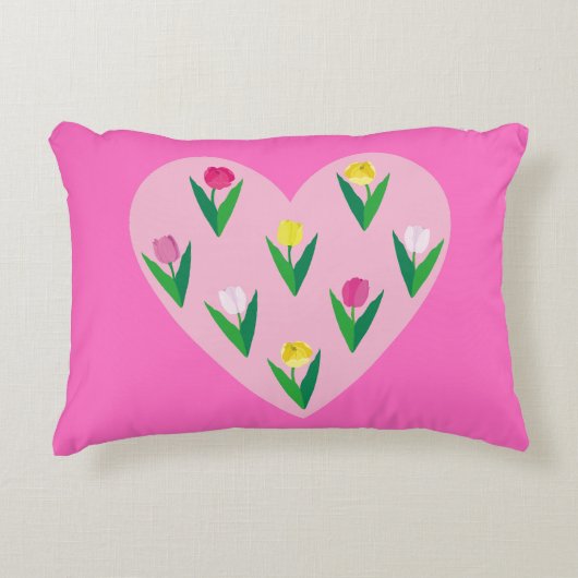 素敵なチューリップ。 アクセントクッション (正面)