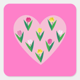 素敵なチューリップ。 スクエアシール