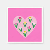 素敵なチューリップ。 スタンダードカクテルナプキン (正面)