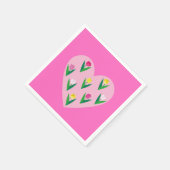 素敵なチューリップ。 スタンダードカクテルナプキン (角)