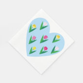 素敵なチューリップ。 スタンダードランチョンナプキン (角)