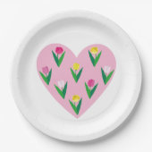 素敵なチューリップ。 ペーパープレート (正面)