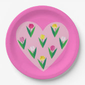 素敵なチューリップ。 ペーパープレート (正面)