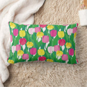 素敵なチューリップ。 ランバークッション (ブランケット)