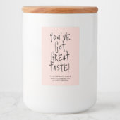 素敵なデザインの箱用シールラベルです フードラベル (正面)