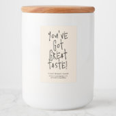 素敵なデザインの箱用シール包装ラベル フードラベル (正面)