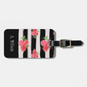 素敵なトレンディー旅行アクセサリー、パイクバラの花 ラゲッジタグ (正面横)