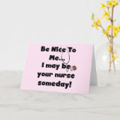 素敵なナースTシャツとギフト カード (黄色い花)