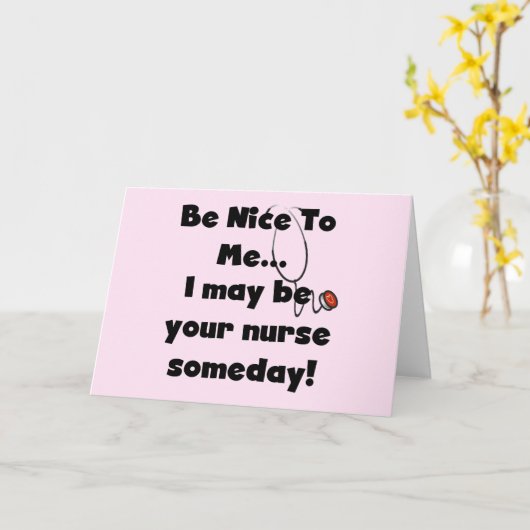 素敵なナースTシャツとギフト カード (黄色い花)