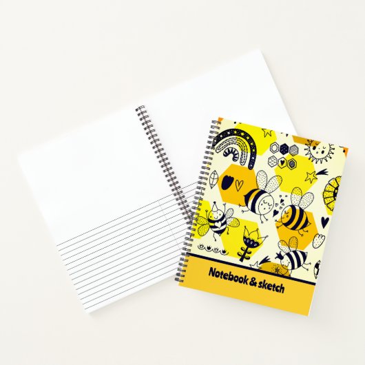 素敵なハチがノートを形作る ノートブック (内部)