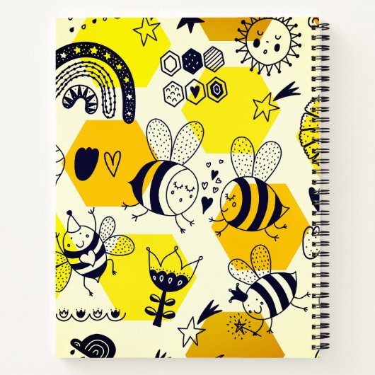 素敵なハチがノートを形作る ノートブック (裏面)