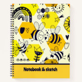 素敵なハチがノートを形作る ノートブック (正面)