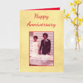 素敵なハッピーアニバーサリーフォトカード カード (黄色い花)