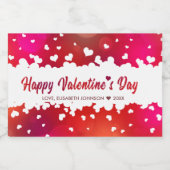 素敵なハッピーバレンタインデーハート – フードラベル (シングルラベル)