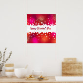 素敵なハッピーバレンタインデーハート – ポスタープリント ポスター (キッチン)