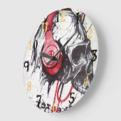 素敵なハロウィーンのスケイザーは素敵な一日を持っている ラージ壁時計 (傾斜)