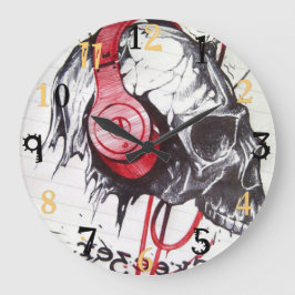 素敵なハロウィーンのスケイザーは素敵な一日を持っている ラージ壁時計