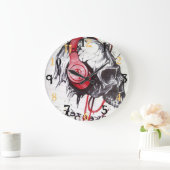 素敵なハロウィーンのスケイザーは素敵な一日を持っている ラージ壁時計 (ホーム)