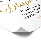 素敵なハロウィーン赤ちゃんシャワーおむつラッフルサイン ポスター (角)