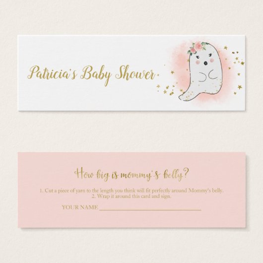 素敵なハロウィーン赤ちゃんシャワー測定ベリーカード (正面&裏面)