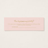 素敵なハロウィーン赤ちゃんシャワー測定ベリーカード (裏面)