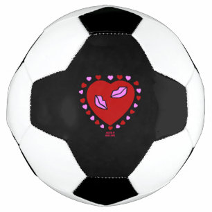 素敵なハートキスサッカーボール サッカーボール