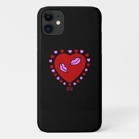 素敵なハートキスApple iPhone 11ケース Case-Mate iPhoneケース (裏面)