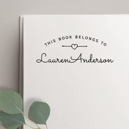 素敵なハート手作りの本は蔵書票属 セルフインキングスタンプ