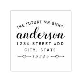 素敵なハート未来ミセス結婚ズ差出人住所 セルフインキングスタンプ (デザイン)