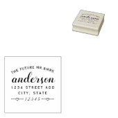 素敵なハート未来ミセス結婚ズ差出人住所 ラバースタンプ (押印)