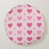 素敵なハート柄の丸枕 ラウンドクッション (裏面)