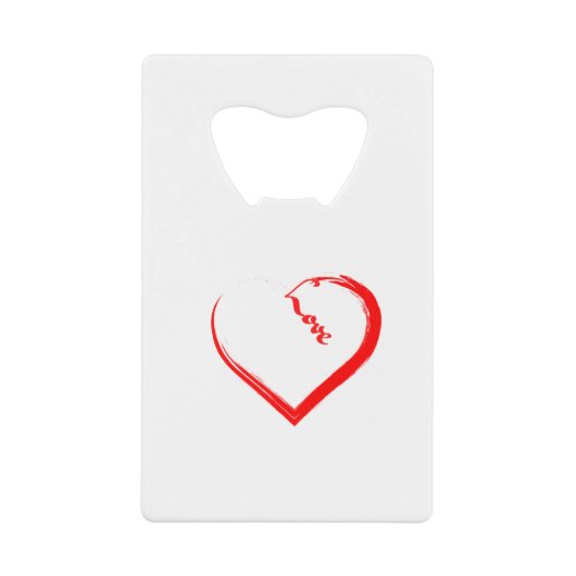 素敵なハート クレジットカード栓抜き (正面)