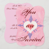 素敵なハート 招待状 (正面/裏面)