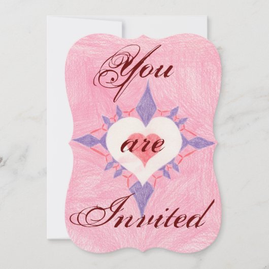 素敵なハート 招待状 (正面)